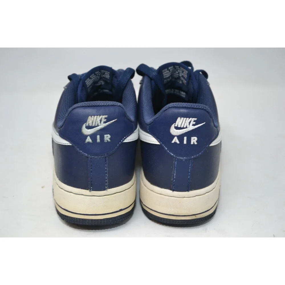 Nike Air Force 1 488298-436 Men's 8.5 Sneakers Navy White Lace Up Athletic Shoes